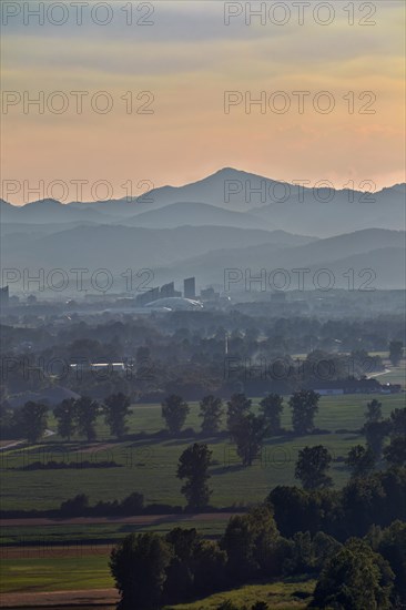 Landscape in the sunset