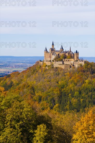 Burg Hohenzollern Castle in autumn