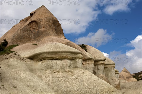 Heavily eroded tuff cones