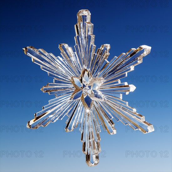 Christmas star as an ice crystal