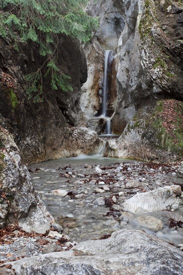 Waterfall in Heckenbachklamm gorge