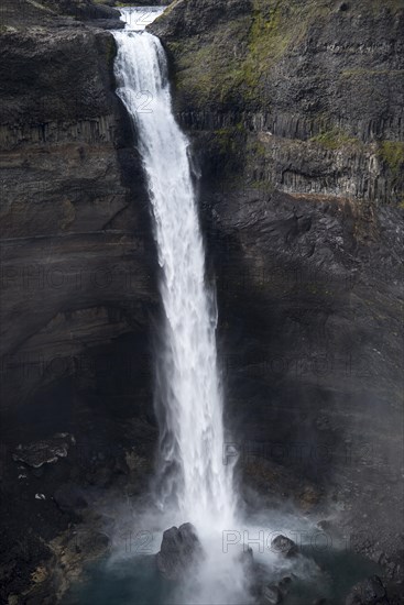 Haifoss waterfall on Fossa i Thjosardal river