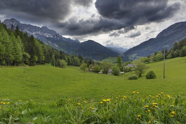 Dramatic clouds over the alpine landscape