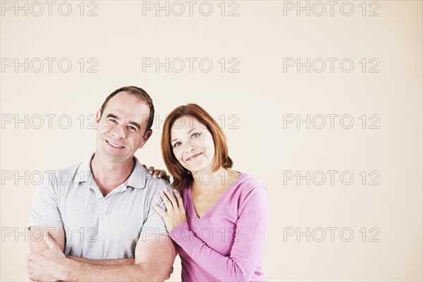 Couple smiling