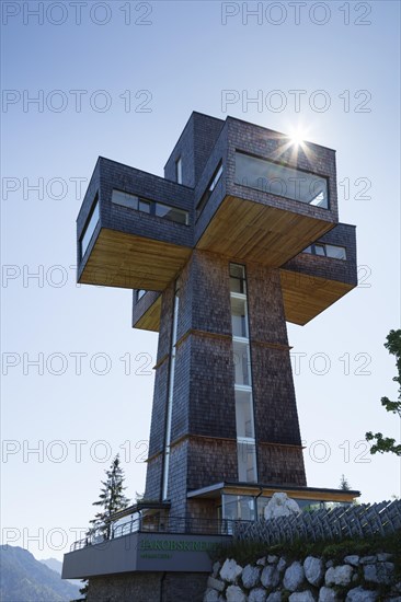 Observation tower Jakobskreuz on the summit of the Buchensteinwand