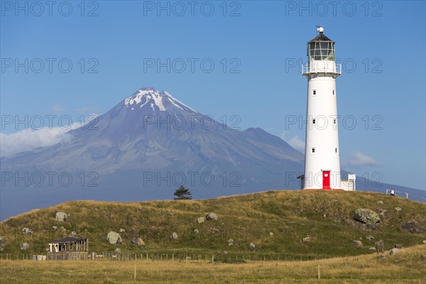 Cape Egmont Lighthouse with Mount Taranaki