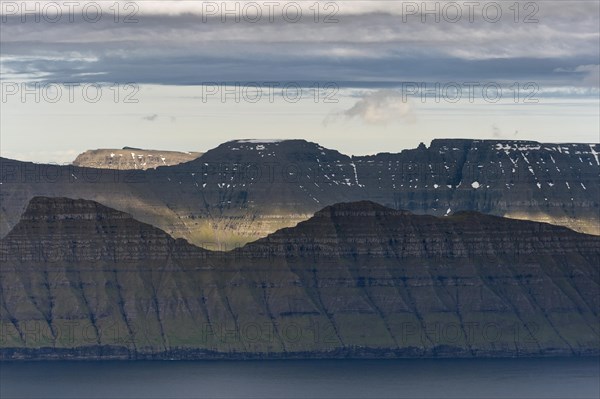Mountain ridges of the islands and Kalsoy and Kunoy