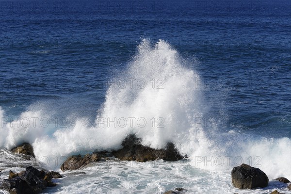 Surf on a rocky coast