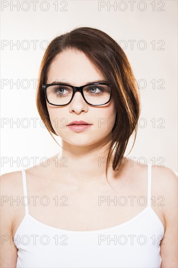 Young woman with glasses