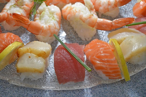 Nigiri sushi with salmon