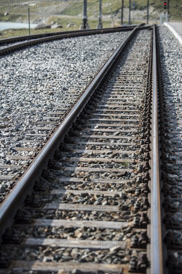 Railway tracks at Bernina Pass