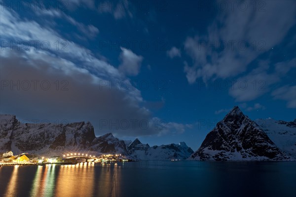 Lights reflecting in the water