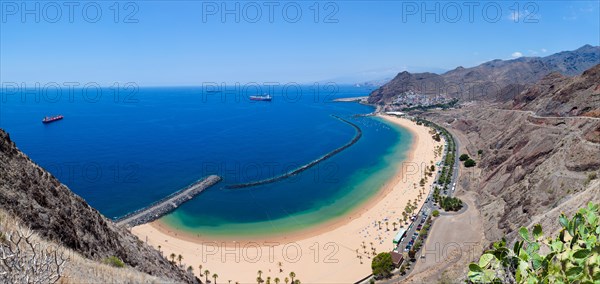 The sandy beach of Playa de las Teresitas