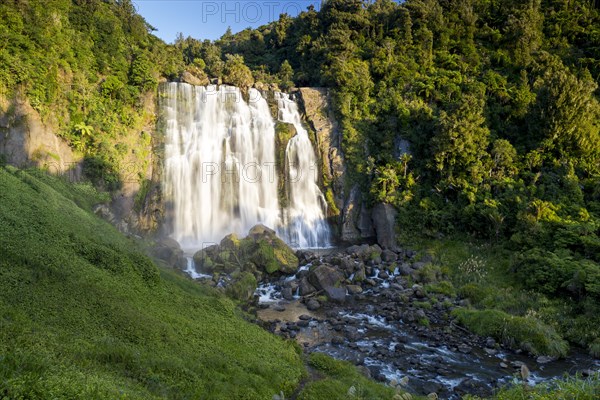 Marokopa Falls in the evening light