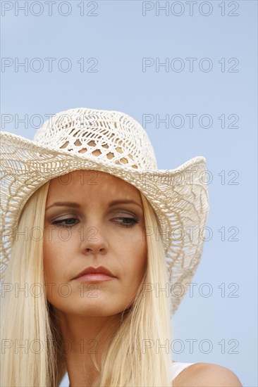 Women with a summer hat