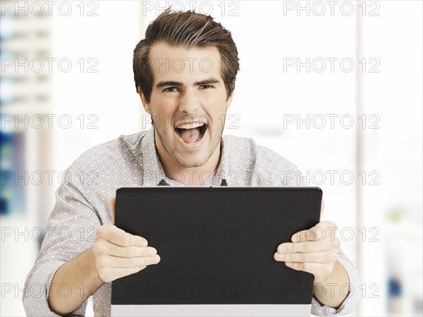 Businessman with laptop