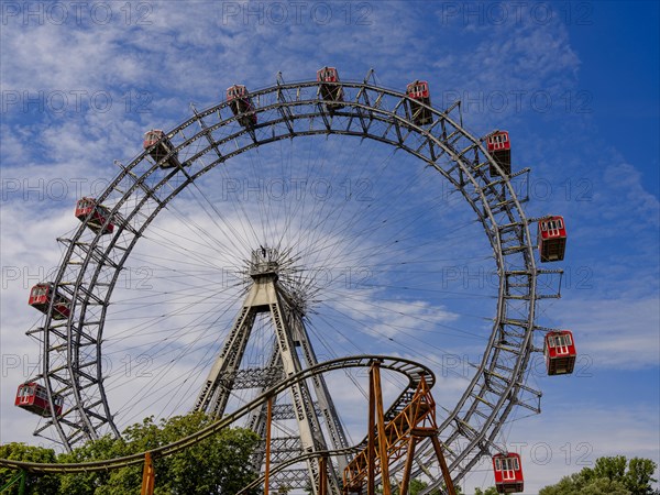 Ferris wheel and roller coaster