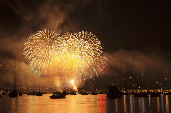 Fireworks during the Seenachtsfest