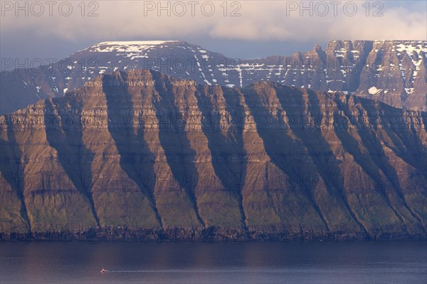 The islands of Kalsoy and Kunoy in the light of the midnight sun