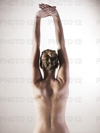 Bare back of a young woman