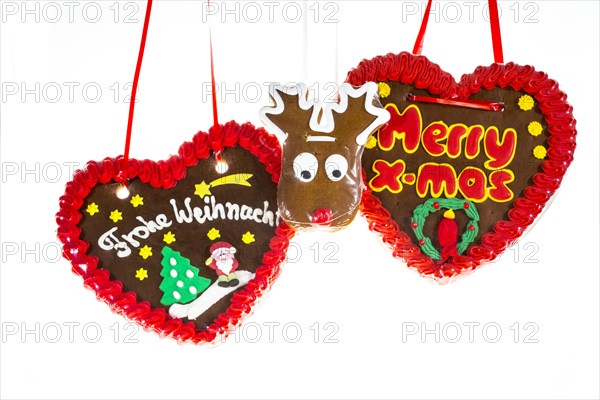 Various gingerbread hearts