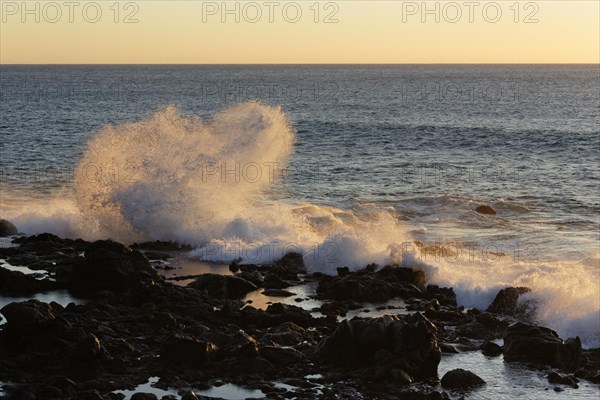 Surf on a rocky coast