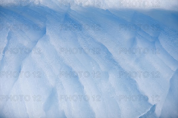 Annual layers in the ice of an iceberg