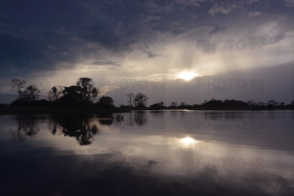 Evening at a widened part of the Amazon or Rio Solimoes