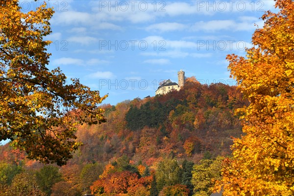 Burg Greifenstein Castle in autumn