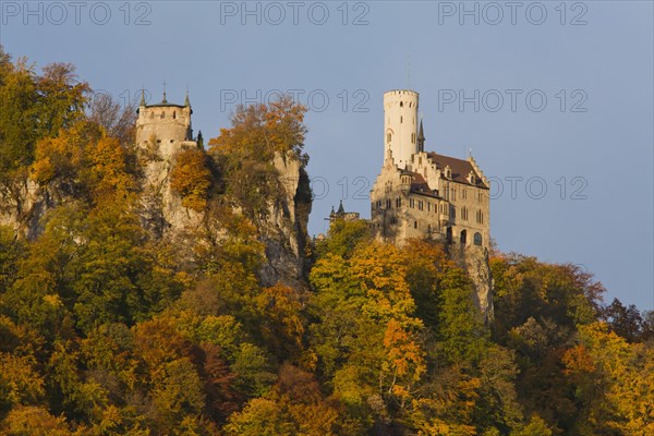 Schloss Lichtenstein Castle in autumn