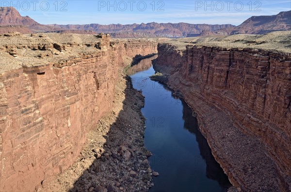 View from the New Navajo Bridge of the Colorado River