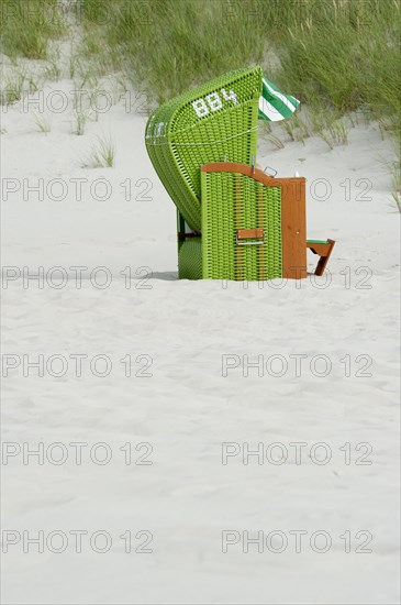 Green beach chair