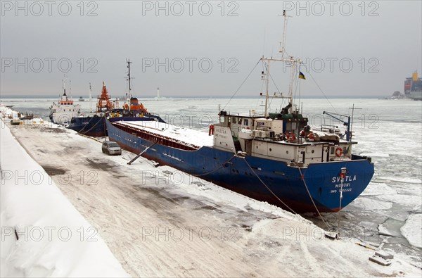 Port of Odessa in winter