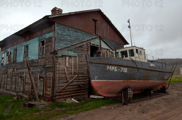 Derelict small fishing boat