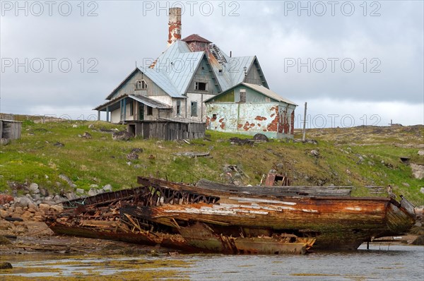 Derelict small fishing boat