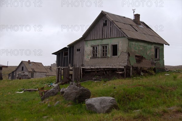 Derelict houses of a rural locality