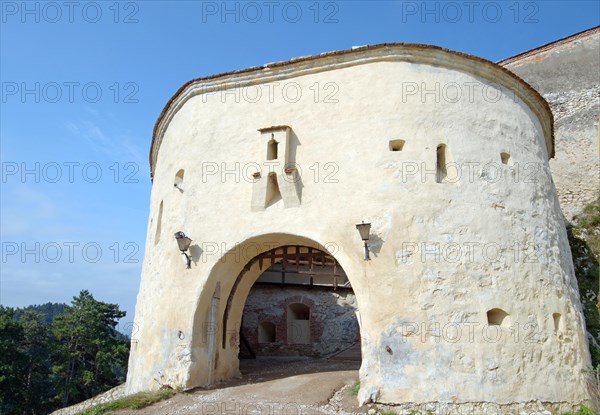 The main gate of the Rasnov Citadel or Rosenauer Burg