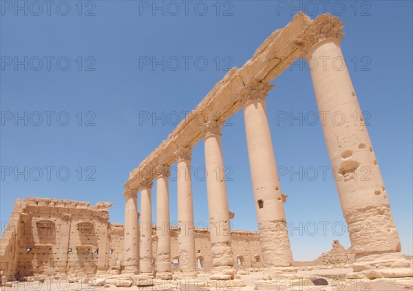 Ruins of the Temple of Bel in the ancient city of Palmyra