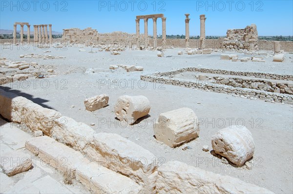 Ruins of the Temple of Bel in the ancient city of Palmyra