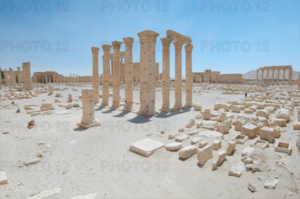 Ruins of the Temple of Bel in the ancient city of Palmyra