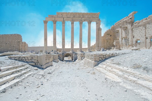 Ruins of the Temple of Bel in the ancient city of Palmyra