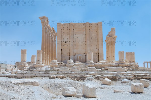 Ruins of the Temple of Bel in the ancient city of Palmyra