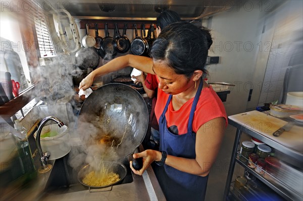 Galley on the Buginese Schooner Seven Seas Liveaboard