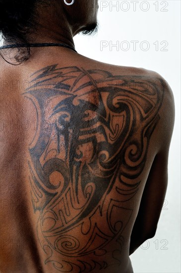 Tattoo on a man's back