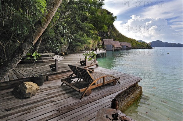 Terrace in a holiday resort