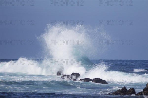 Waves on the rocky shore