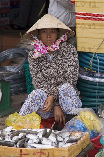 Fish seller in the market