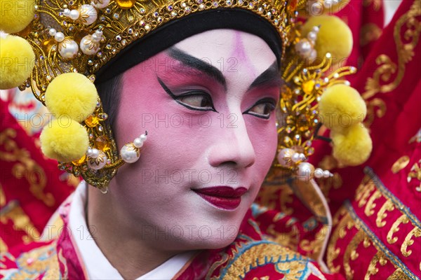 Chinese performer in traditional costume
