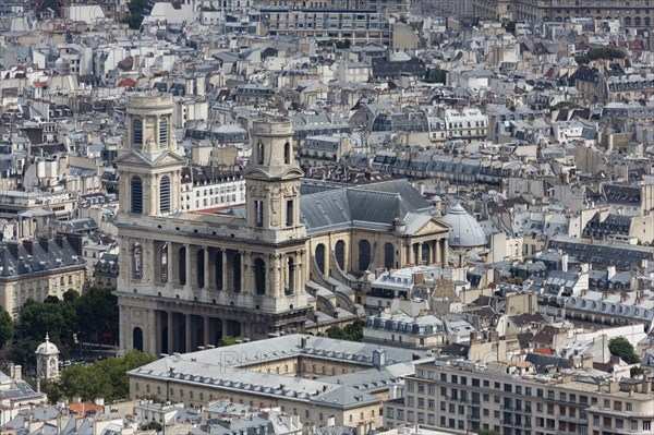 Parish Church of Saint-Sulpice seen from Tour Montparnasse tower