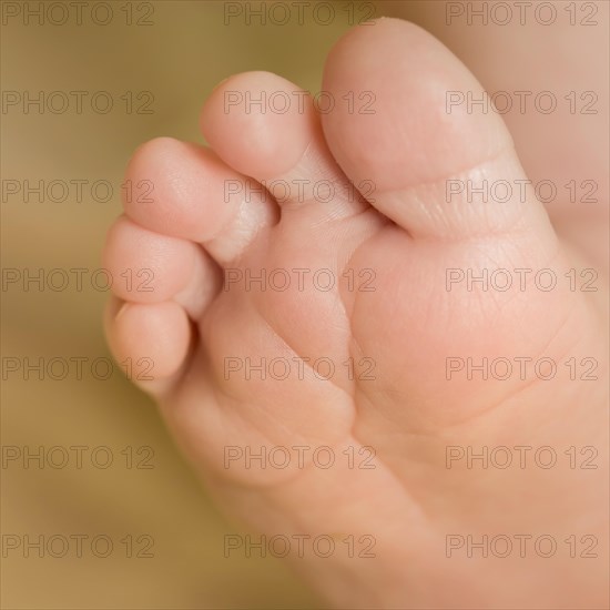 Toes and sole of the foot of a baby